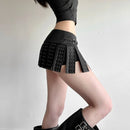 Mini Skirts Women Summer Trend Unique Metal Buckle Patchwork Street Versatile Wild Style Classic Bottoms