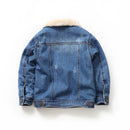 Jacket Boys Autumn Winter Cotton Thicken Jean Coat Children Turn-down Collar Clothes Warm Denim Jackets