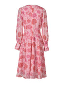 Elegant Dresses For Women Beaded Spliced Lantern Sleeve Dress Summer Female Clothing