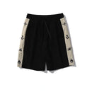 Vintage Distressed Heavy Embroidered Cargo Shorts Men High Street Couple Corduroy Pants for Summer