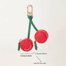 Cherry design Fruit Charm coin purse leather cute key chain mini pouch Wallet gift for girl women