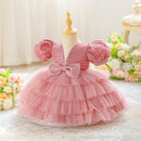 Elegant Baby Girl Dress Toddler Wedding 1st Birthday Bridesmaids Dress Tulle Princess