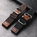 Genuine Leather Strap 20 22 24MM Wear-resistant Soft Breathable Waterproof Men's