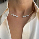 Necklace Women Bling Neck Prom Accessories Rhinestone Sparkly Wedding Jewelry Party Collar