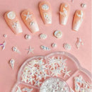 Summer Ocean Series Nail Accessories Aurora Shell Conch White Imitation Pearl Nail Accessories DIY Nail Supplies
