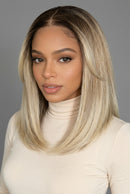 18 Inch 6X4 Lace Front Wig Ombre Ash Blonde Bob Glueless Wig for Women Daily Wear