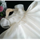 Baby Girls Beading Christening Gowns Chiffon Wedding Party Dresses for Newborn Birthday Kids 1-8 Years