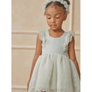 Summer Princess Sundress for Baby Girls Sleeveless Lace Plain England Stylish Dress for Children Toddlers Birthday Dresses