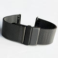 Mesh Loop Strap Stainless Steel Metal Quick Release Bracelet Double Press Butterfly Buckle Watch Band