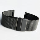 Mesh Loop Strap Stainless Steel Metal Quick Release Bracelet Double Press Butterfly Buckle Watch Band