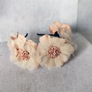 garland bridal mesh headband girls curled flower core flower headband performance hair accessories