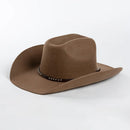 Wool Western Cowboy Hats Vintage Jazz Hat Men's Gentleman Cloche Church Caps