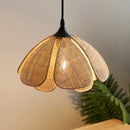 Wicker Petal Pendant Lights Fixtures Home Indoor Decor