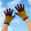 Winter warm gloves cute winter knitted ladies plus velvet cycling windproof knitted touch screen gloves