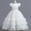 Puffy Flower Girls Dress Children Christmas Costume Kids Pageant Party Bridesmaid Dresses For Girl