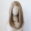 Short Honey Blonde Bob Wig Front Wig Long Straight Lace Front Wig Pre Plucked Hair