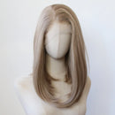 Short Honey Blonde Bob Wig Front Wig Long Straight Lace Front Wig Pre Plucked Hair