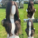 Wavy human Hair Full Lace Human Hair Wig Full Lace Wig With Baby Hair For Women Natural Darkest Brown