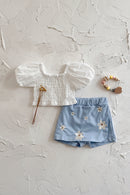 Summer Baby Girls Clothes Rainbow Romper Baby Bodysuit Clothes 0 to 18 Months 2Pcs/Set