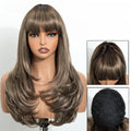 Burgundy Straight Bob Wig With Air Bangs Wigs For Women Daily Head Wig