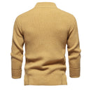 Knitted Sweaters for Men Solid Color Mock Turtleneck Pullover Sweater Tops Mens Clothing