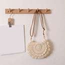 Woven Women's Crossbody Bag Retro Hollow Out Ladies Straw Shoulder Bag Vacation Female Beach Handbags Pouch