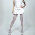 Women Diamond Shape Grid Sheer Pantyhose Elastic Nylon Tights Thin Stockings