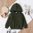 Toddler Boy Solid Pocket Design Hoodie Sweatshirt