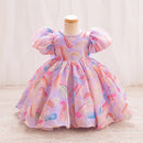 Girls Dress Kids Summer Floral Wedding Birthday Party Dresses for Baby Casual Clothes 1-6 Years
