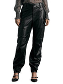 Women Leather Slim Pants Ladies Casual Stretch Trousers