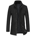 Winter Men Casual Woolen Coats Thicker Warm Cashmere Trench Long Jackets Quality Male Overcoats