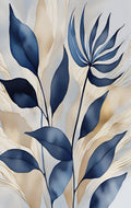 Retro Botanical Abstract Modern Leaves Art Poster Canvas Painting Wall Prints Picture for Living Room Home Decor