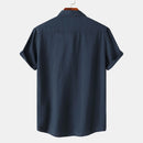 Men's Hawaiian Holiday Beach Shirts Men Summer Short Sleeve Turn Down Mens Shirts