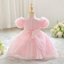 Elegant Flower Party Baby Girls Dress Toddler Pink Wedding Princess Prom Gown Bridesmaids