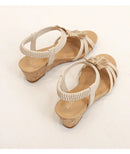 Women Casual Wedge Sandals Summer Roman Shoes Thick Sole