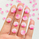 Mini Cartoon Pink Shell Resin Figurine Crafts Cabochon Ornament Jewelry Hairpin Making Accessories