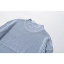 Autumn Women Vintage Lazy Hole Crop Knit Sweater Oversize Pullover Chic Top