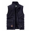 Spring and Autumn Men Casual Vest Solid Loose Multi-pocket Vest Outdoor Mountaineering Tactical Sports Top Men Clothing