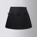 Spring Autumn Toddler Teenage Clothes Preppy Children Short Skirts Girls Pleated Bow Skirt