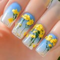 24Pcs Purple Press on Nails Flower Designs Almond Fake Nails Diamond Decor Woman Lady Wearable Manicure False Nails Tips