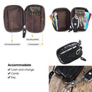 Genuine Leather Key Wallet Man Housekeeper Keys Organizer Men Car Key Holder Zipper Keys Case Housekeeper Keys Organizer