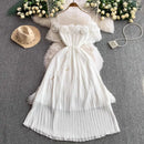 Elegant Pleated Evening Long Chiffon Dresses Women Summer Dress