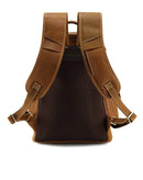Brown leather backpack on a white background, Obroi