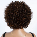 Brown Short Pixie Cut Curly Bob Hair Wigs For Women Hair