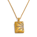 Sun Charm Cast Pendant Necklace Plated Collar Jewelry