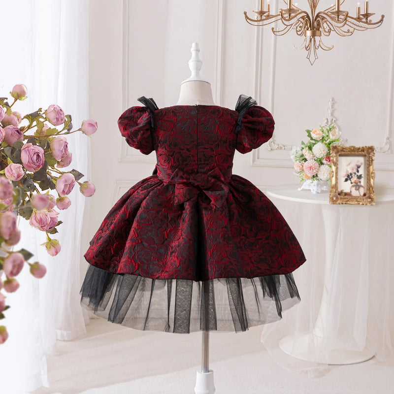 3-10Y Girls Party Dress for Holiday Kids Birthday Dresses Child Princess Ball Gown Girls Flower Wear