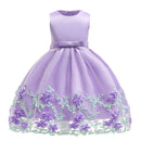 Flower Girl Dress Children Wedding Communion Formal Sleeveless Lace Princess Elegant Party Prom Dresses For Kids