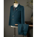 Children's Host Performance Costume Suit Kids Wedding Birthday Baptism Formal Party Evening Gown Boy Christmas Blazer Sets
