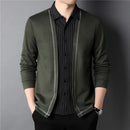 Spring and Autumn Men Sweater  Smart Casual Shirts Square Collar Knitted Sweater