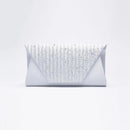 Clutch Handbag Rhinestone Bag Women Evening Wedding Banquet Shoulder Purse Pleated Satin Bag